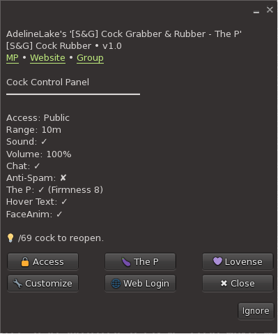 The main menu